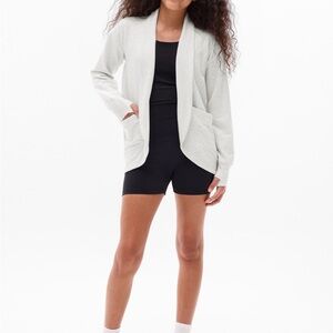 Athleta Gray Open-Front Cardigan Size 14